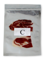 Sachet sous vide de l'échantillon du jambon C