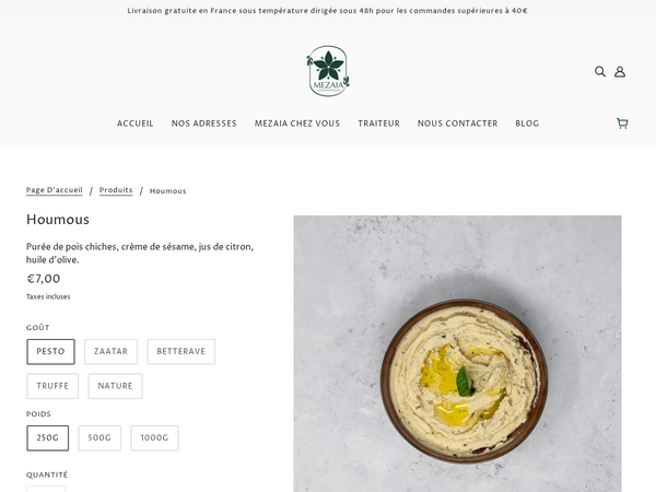 Hummus chez Mezaia