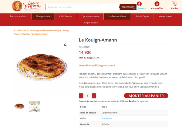 Kouign-Amann chez Biscuiterie Penven