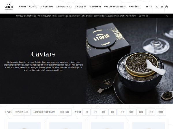 Osetra Caviar chez Caviar Sturia