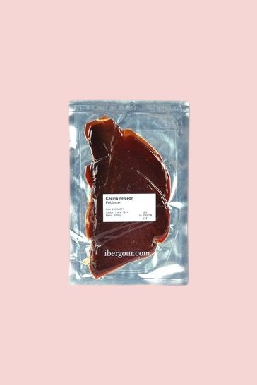 Cecina de León Feblame (viande bovine fumée et séchée) en tranches