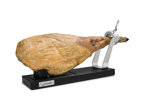Support à jambon Buarfe Iberico Inox, avec un jambon