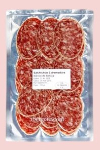 Saucisson ibérique de bellota d'Estrémadure en tranches